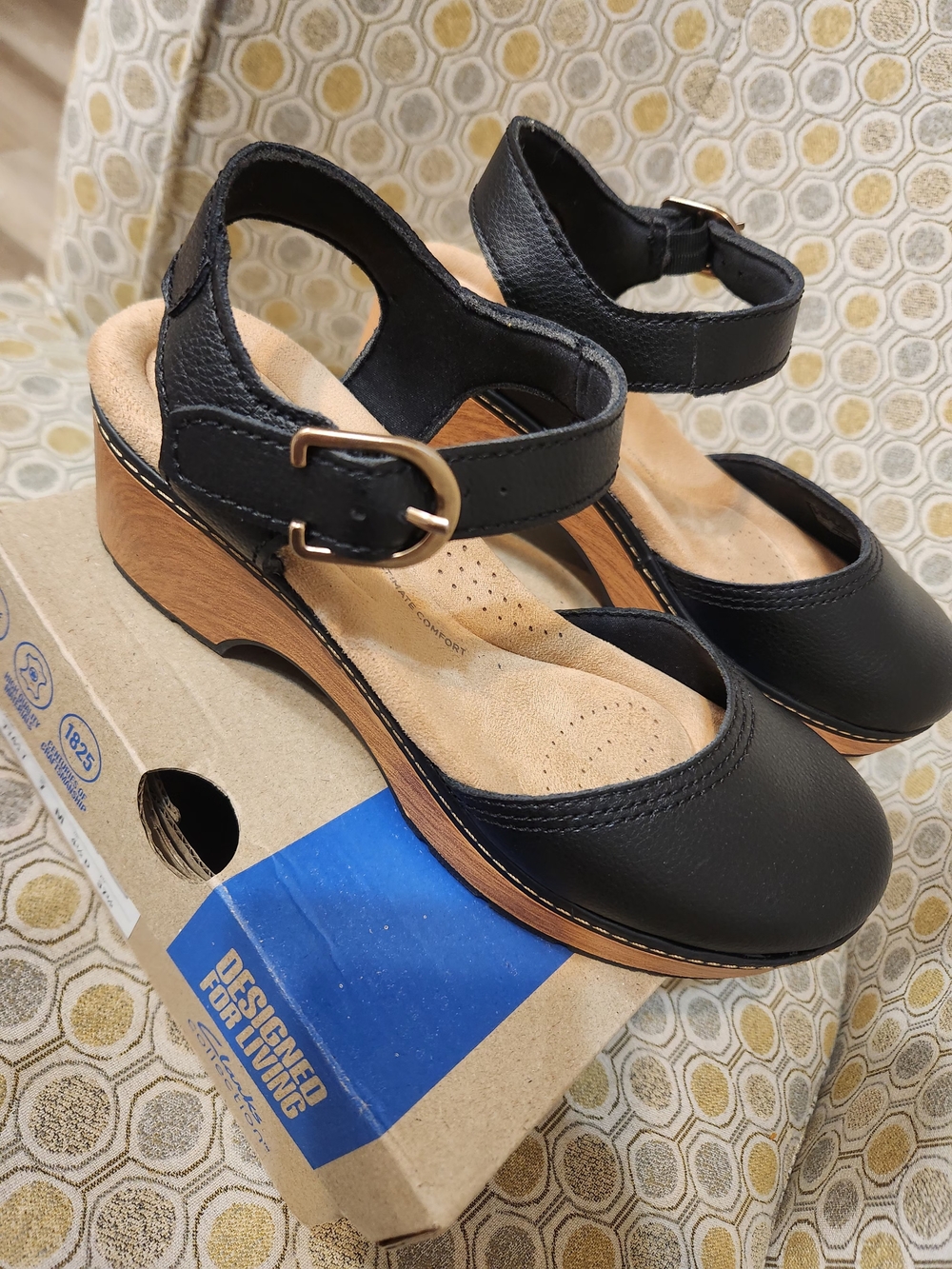 Clarks Paizlee Bay Slingback Heeled Clogs. Size-7 Medium - Picture 9 of 10